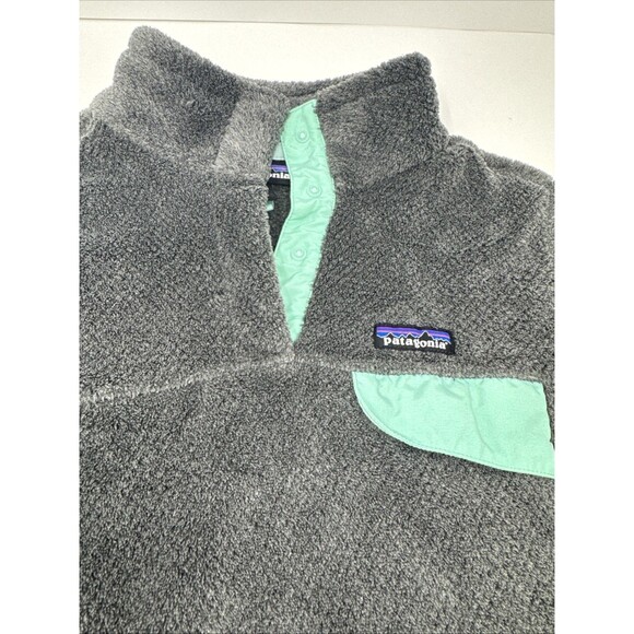 Patagonia Re-Tool Snap-T Fleece Pullover Sweater Gray Teal Women's Medium grey - Picture 5 of 6